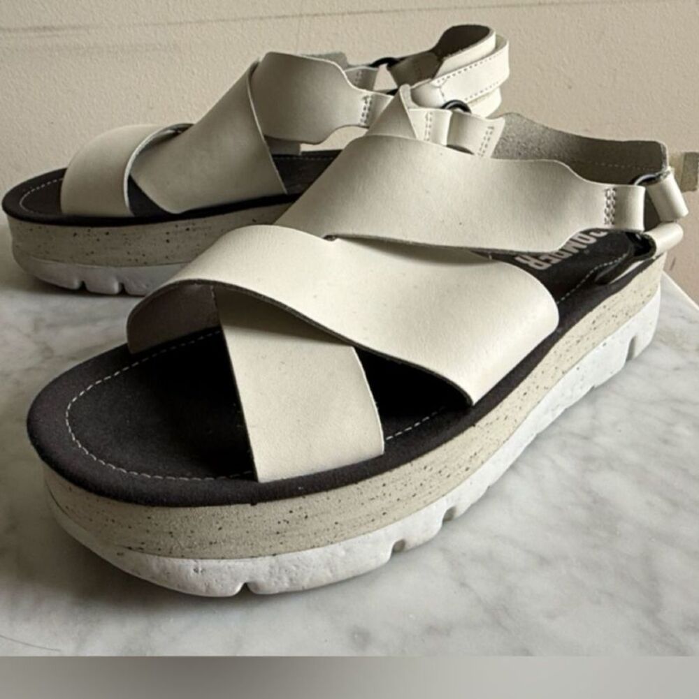 Camper cream-colored platform sandals (Size 42)
